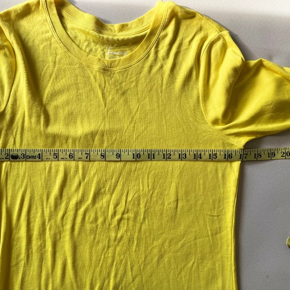 NWT Gap lemon yellow long sleeve tee, womens size L - Picture 9 of 13